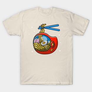 Noodle In Helmet Astsronaut Cartoon T-Shirt